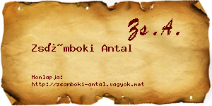 Zsámboki Antal névjegykártya
